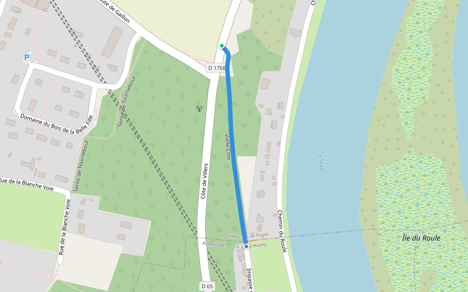 Vielle Côte walking route map in Villers-sur-le-Roule