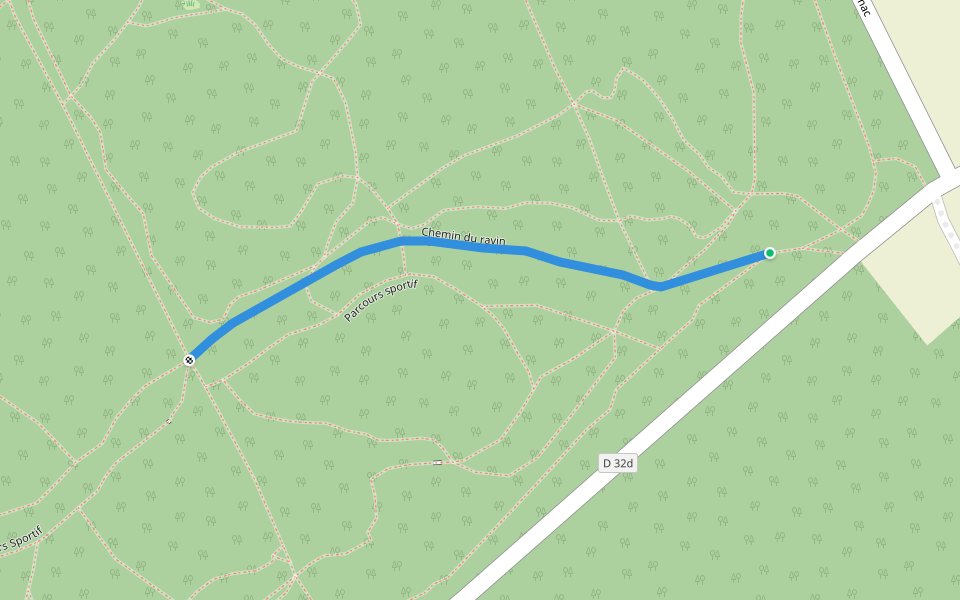Chemin du ravin walking route map in Buzet-sur-Tarn
