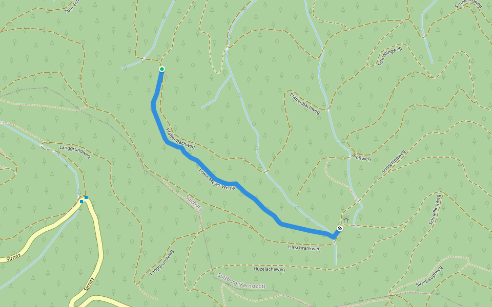 Erwin Meyer Wegle walking route map in Sulzburg