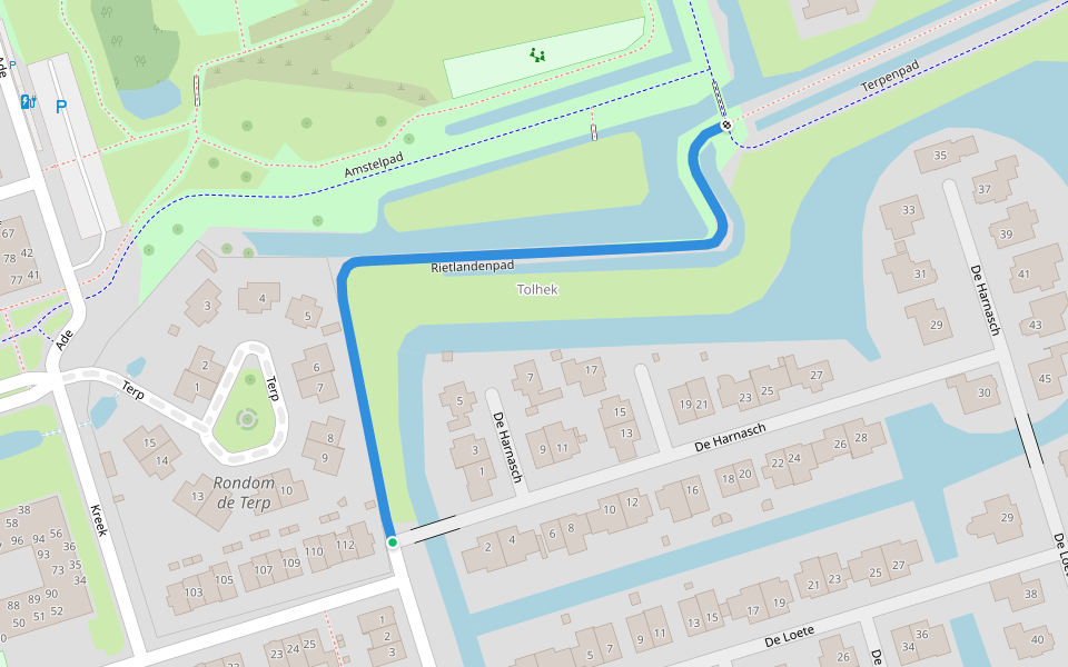 Rietlandenpad walking route map in Pijnacker