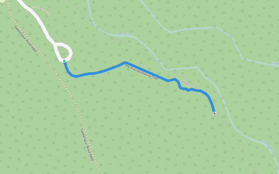 The Friends Nature Trail walking route map in Taggerty