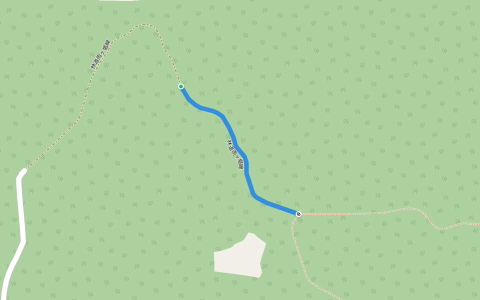 林道雨ヶ堀線 walking route map in Otaki