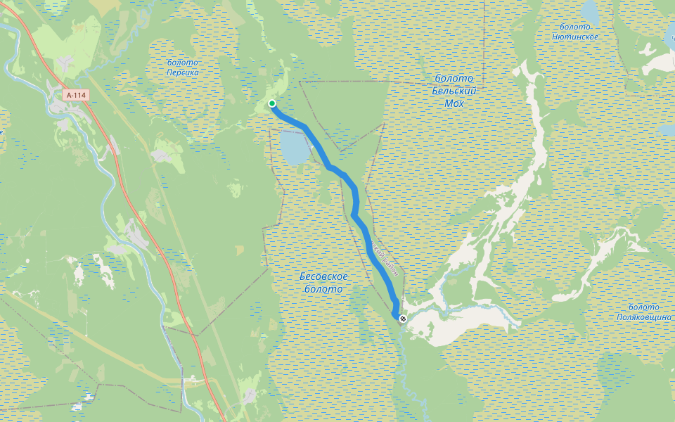 Шумиловская улица walking route map in Prudi