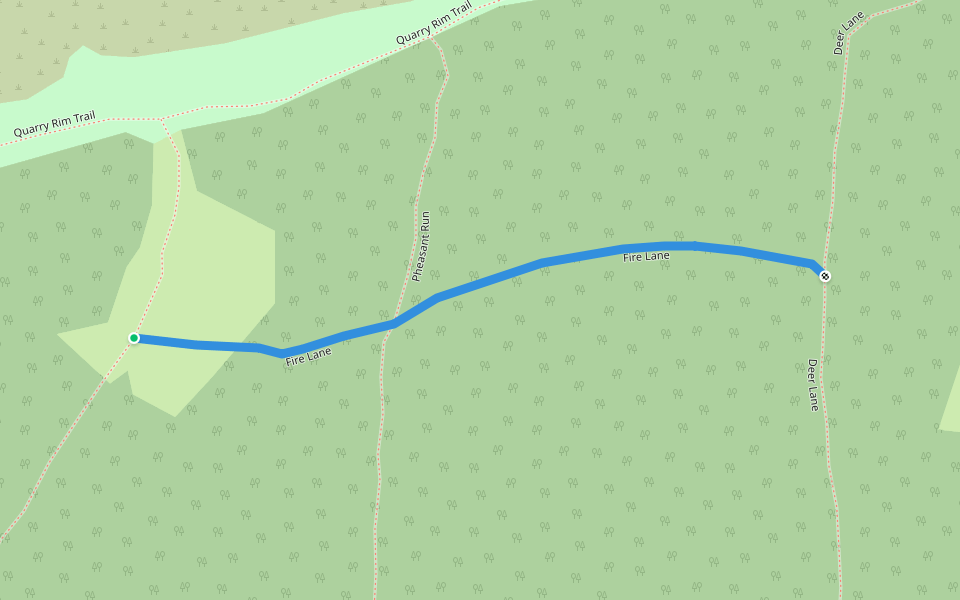 Fire Lane walking route map in Kelleys Island