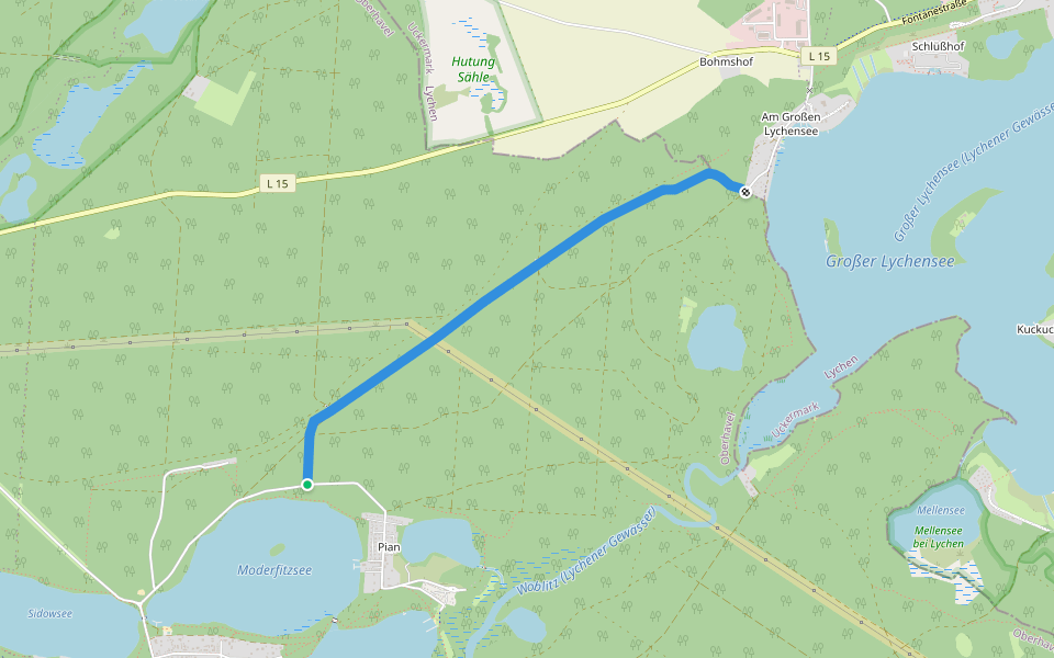 Weihnachtsweg walking route map in Fürstenberg/Havel