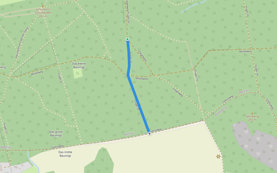 Flügel 20 walking route map in Wachau