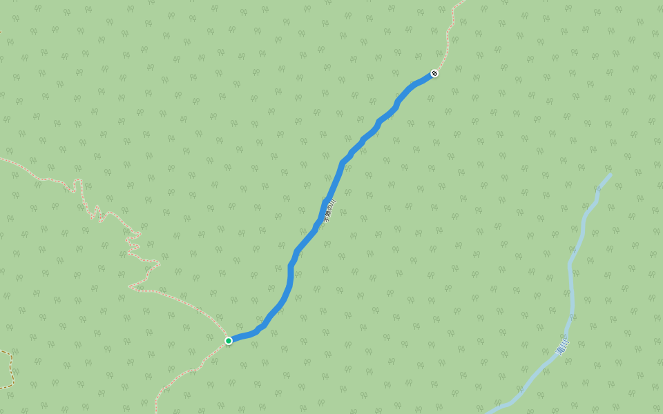 宇無の川 walking route map in Totsukawa