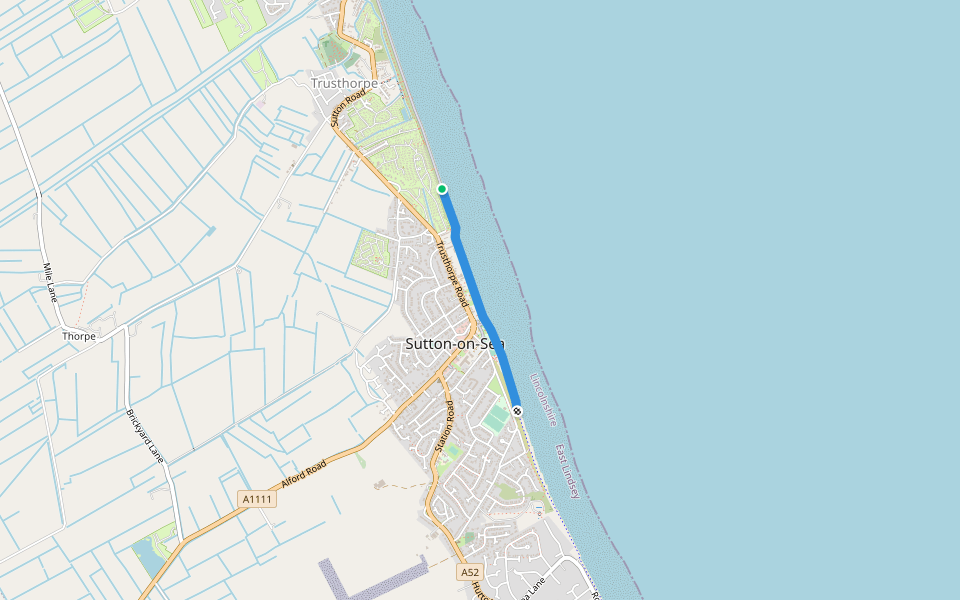 Bohemia Promenade walking route map in Miami Beach