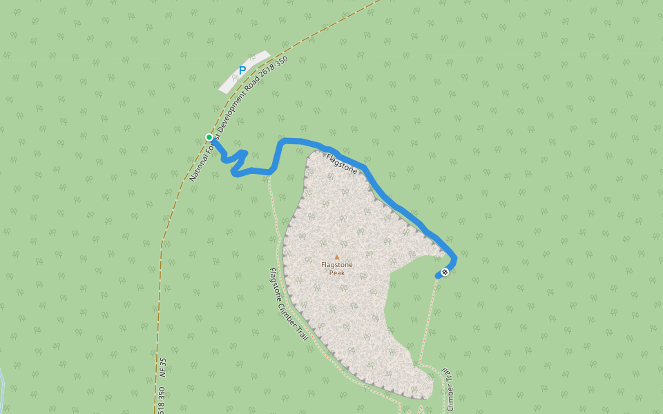 Flagstone walking route map in Vida