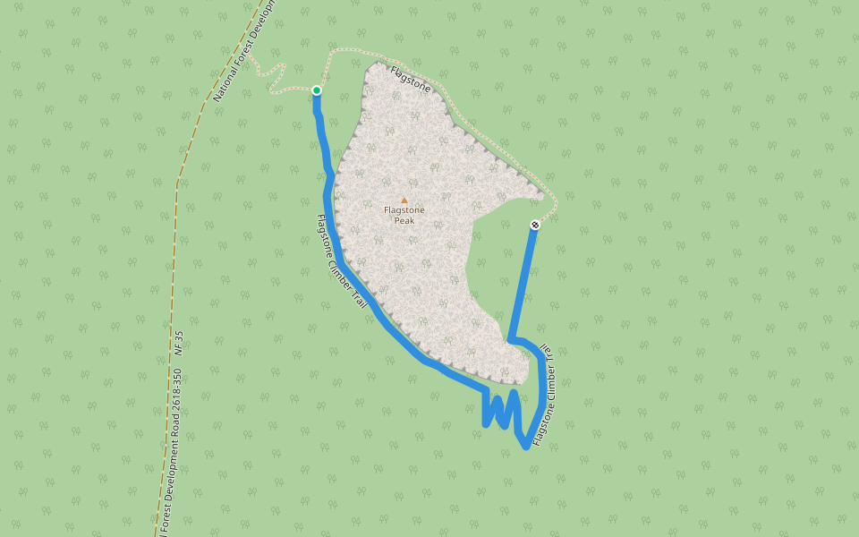 Flagstone Climber Trail walking route map in Vida