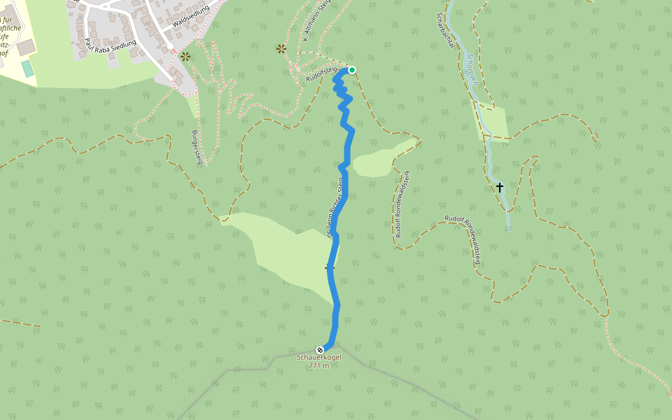 Dr. Sepp Richter Steig walking route map in Türnitz