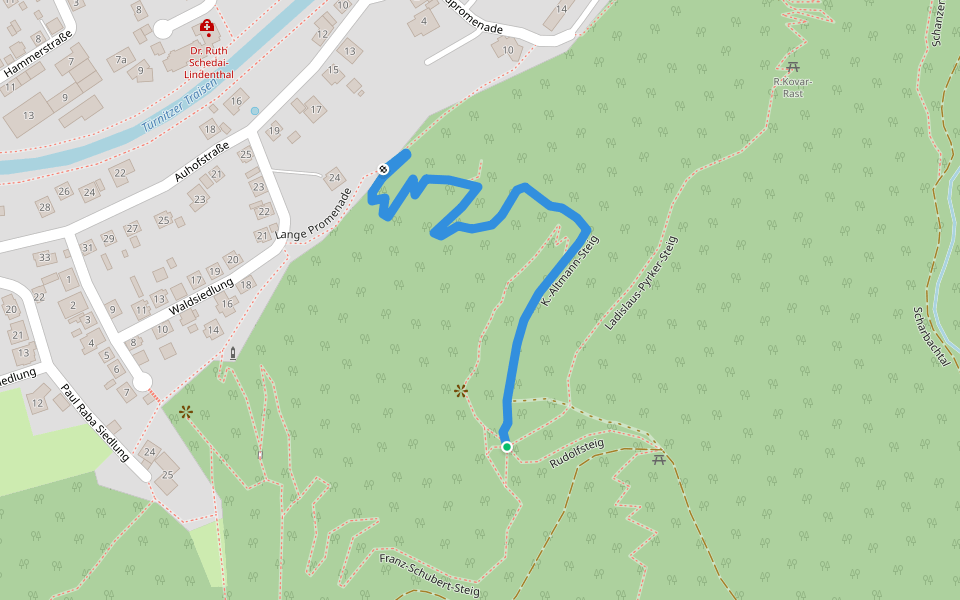 K.-Altmann-Steig walking route map in Türnitz