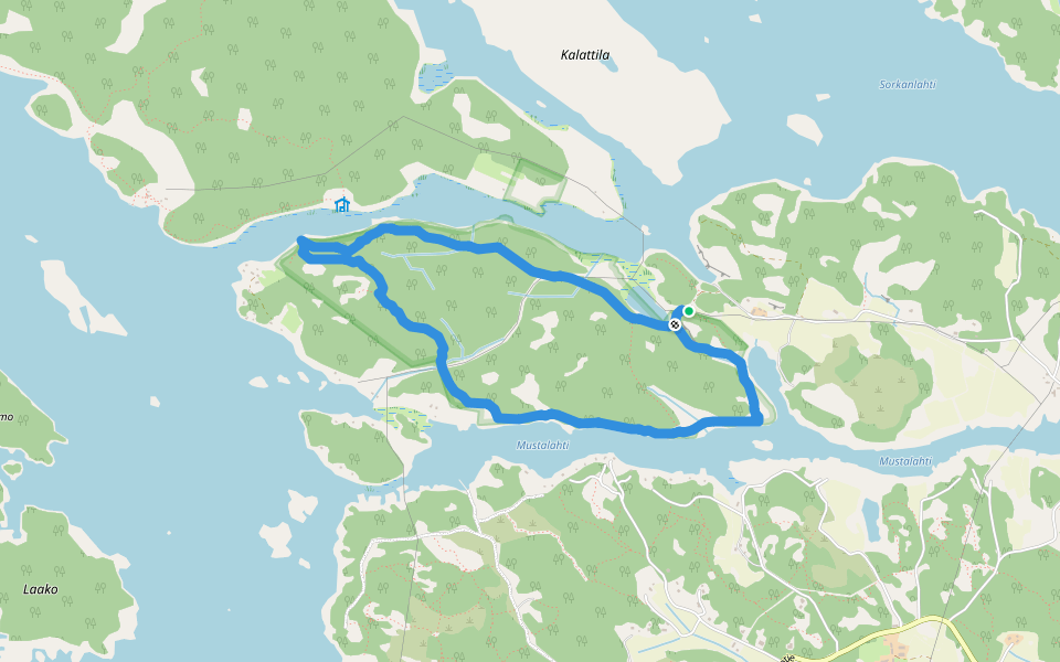 Omenapuumaan luontopolku walking route map in Rauma