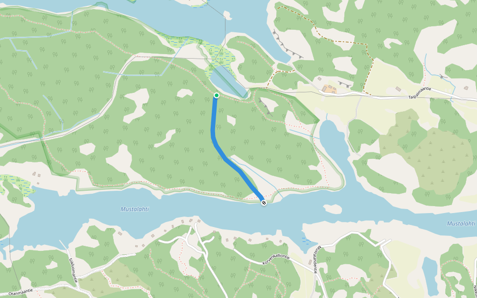 Välipolku walking route map in Rauma