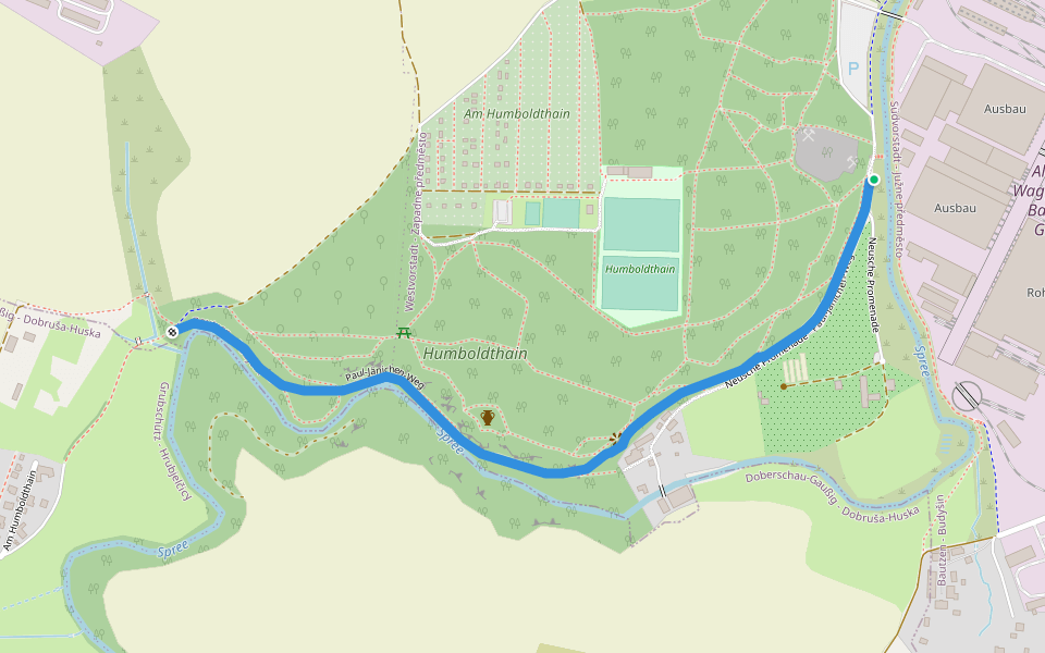 Paul-Jänichen-Weg walking route map in Bautzen