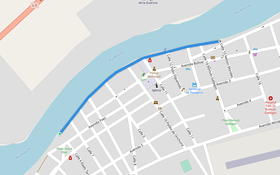 Paseo Alma Llanera walking route map in Elorza