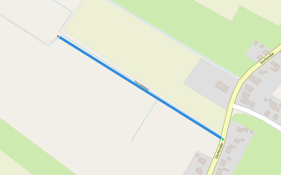 Hundeweg walking route map in Hemme