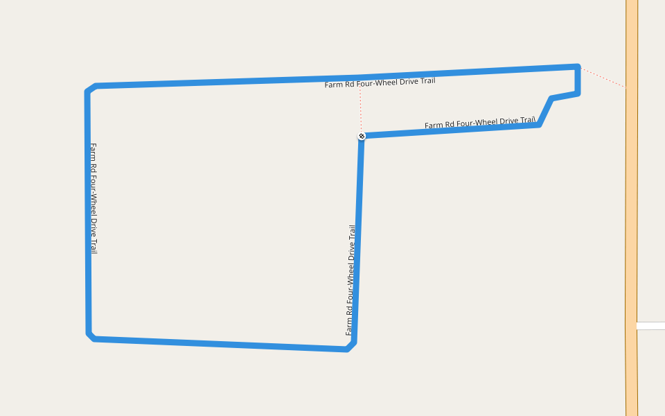 Farm Rd Four-Wheel Drive Trail walking route map in Eudora