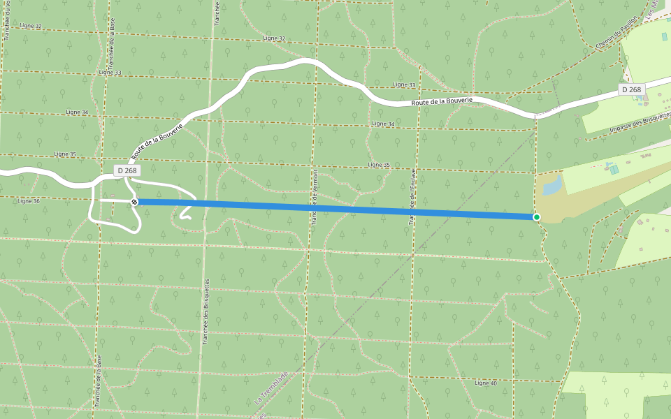 Ligne 36 walking route map in Les Mathes