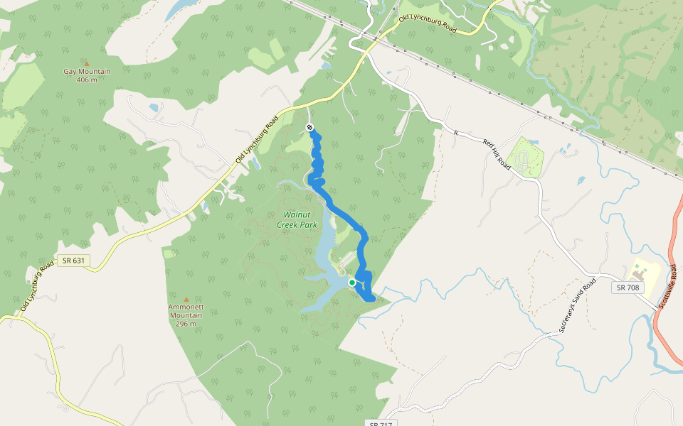 C'Ville Bike&Tri Just Climb It Tr.-Easy walking route map in North Garden