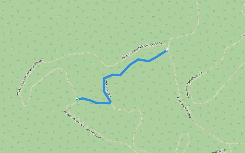 (yellow blaze) walking route map in North Garden