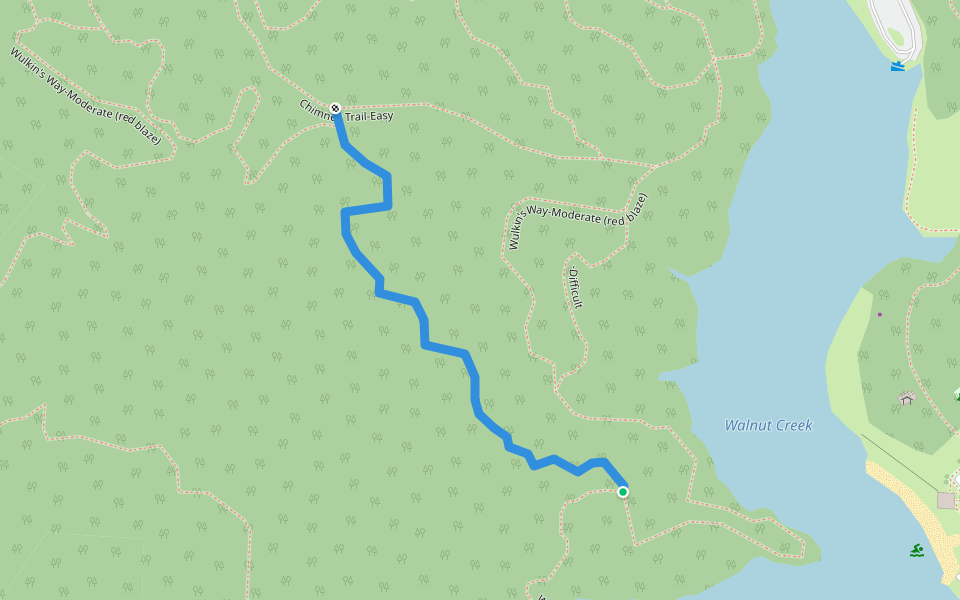 Colleen's Corners-Easy (purple blaze) walking route map in North Garden