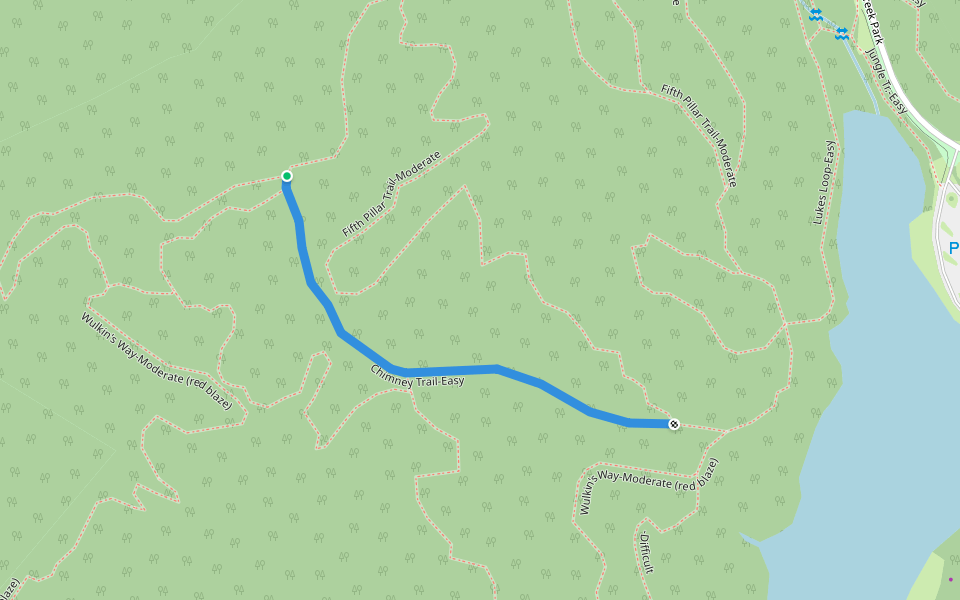 Chimney Trail-Easy walking route map in North Garden