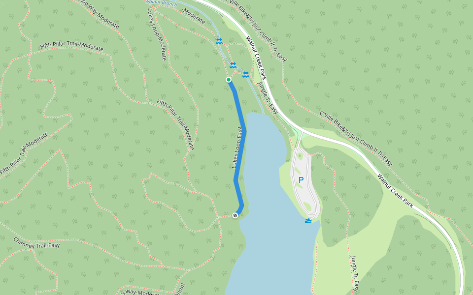 Lukes Loop-Easy walking route map in North Garden