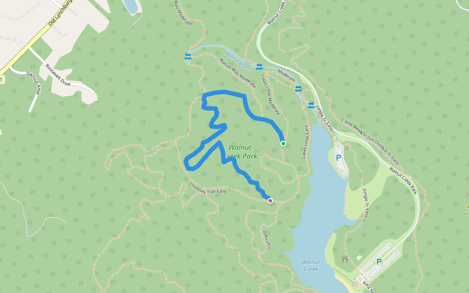 Fifth Pillar Trail-Moderate walking route map in North Garden