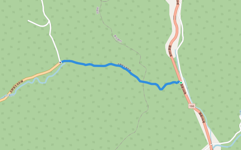 吉野室生寺針線 walking route map in Higashiyoshino