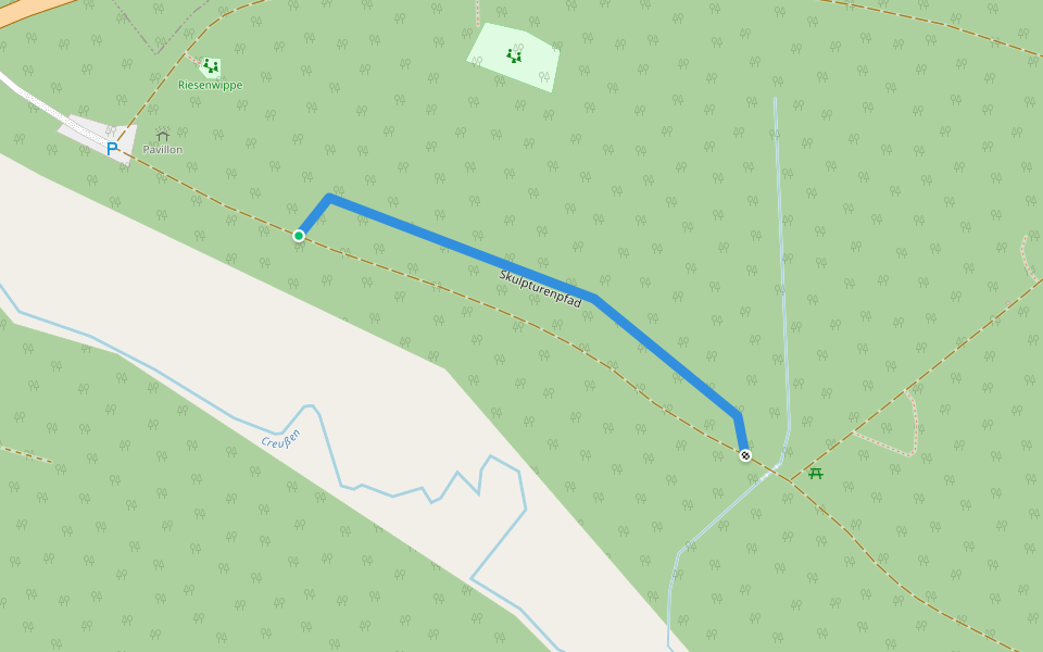 Skulpturenpfad walking route map in Eschenbach in der Oberpfalz