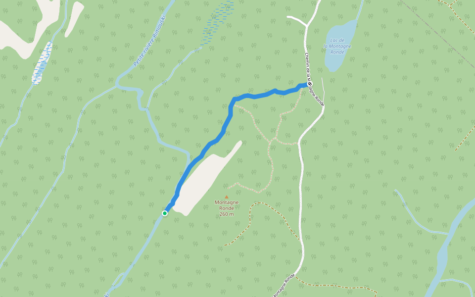 La Cédrière walking route map in Saint-Valérien