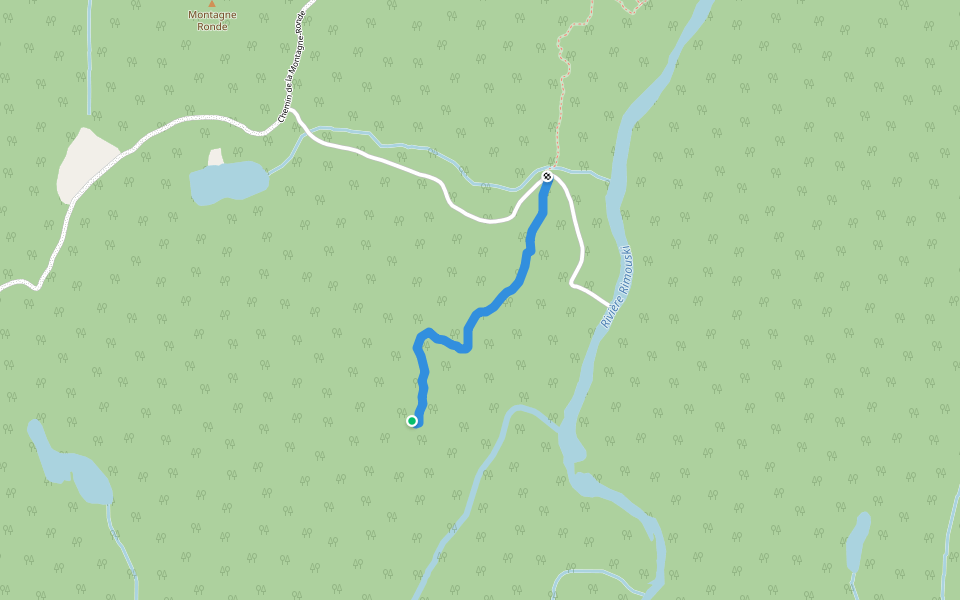 Grande Ligne walking route map in Saint-Narcisse-de-Rimouski