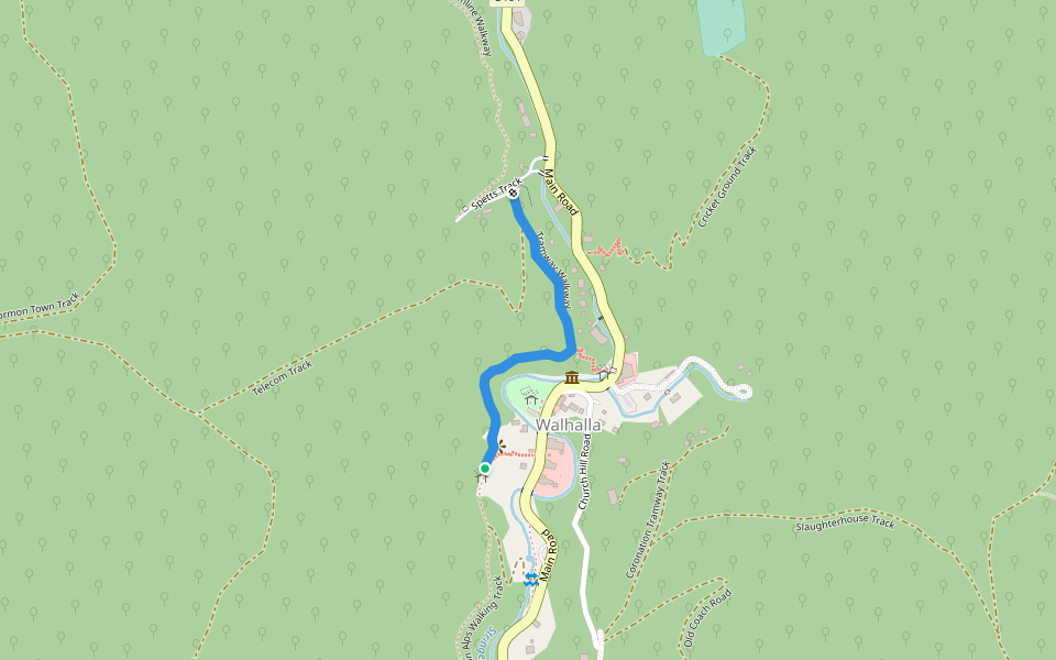 Tramway Walkway walking route map in Walhalla