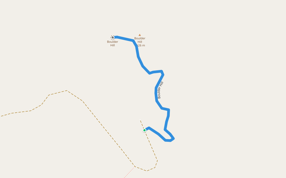 Boulder Hill walking route map in Silver City