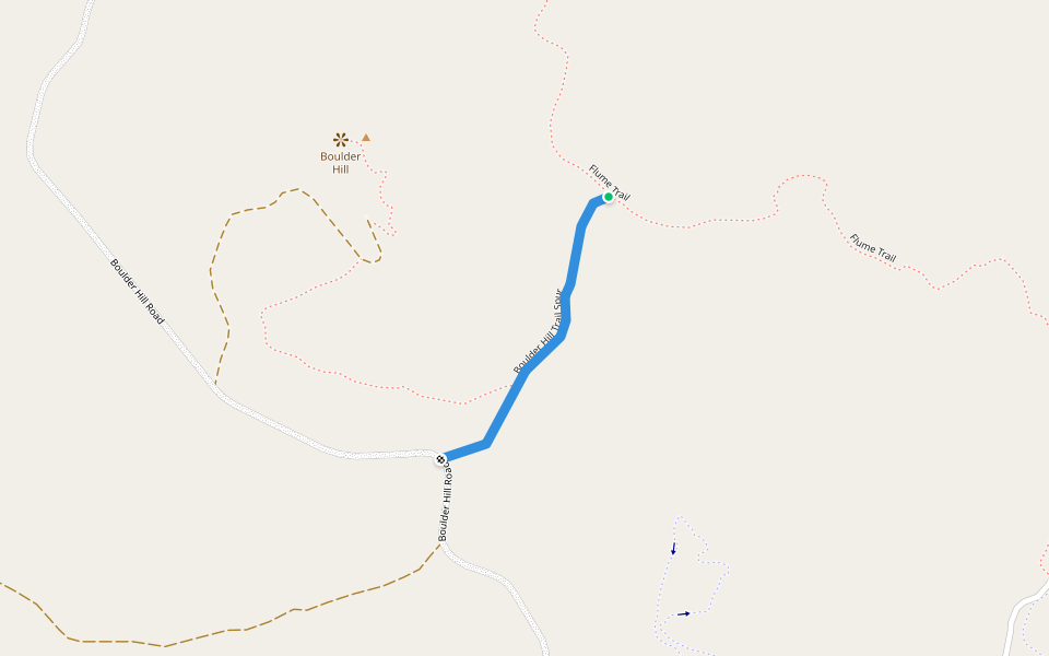Boulder Hill Trail Spur walking route map in Rapid City