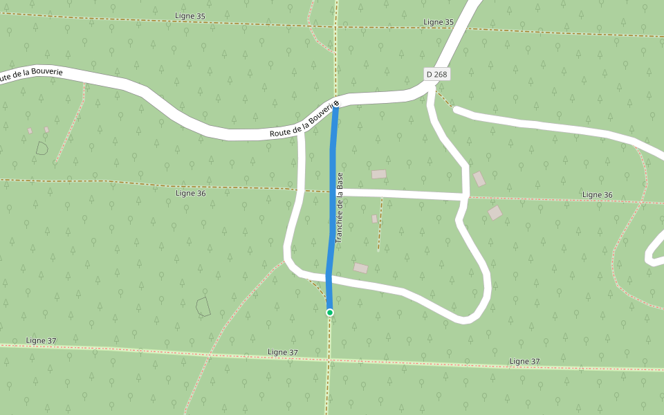 Tranchée de la Base walking route map in La Tremblade