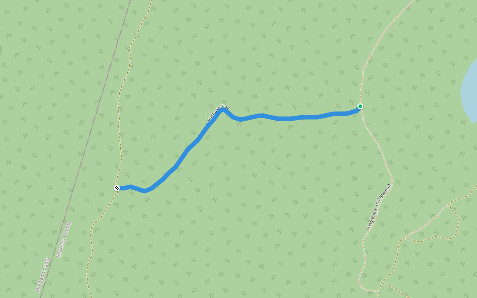 Spielman Trail walking route map in Berkeley Springs