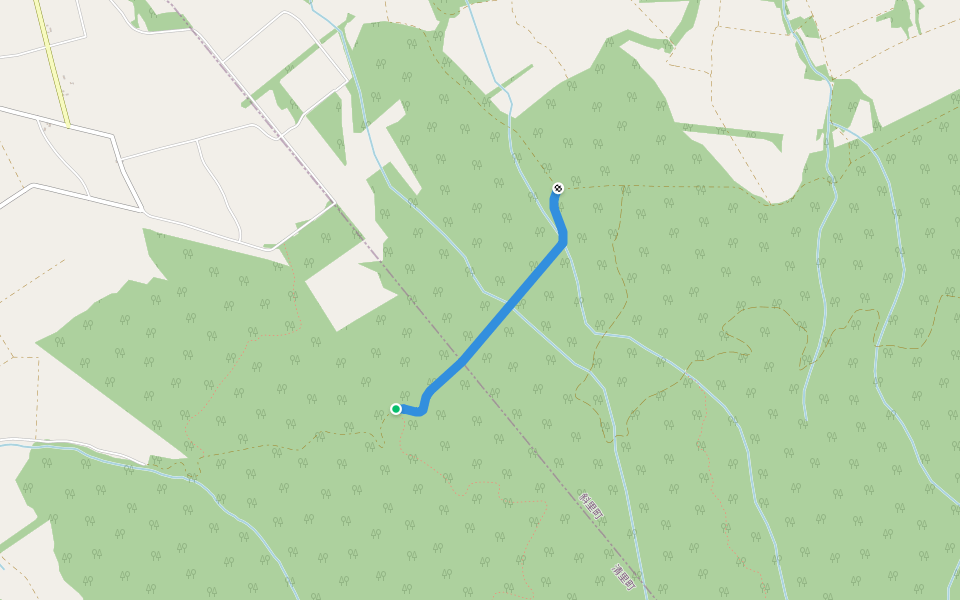 川里林道 walking route map in Kiyosato