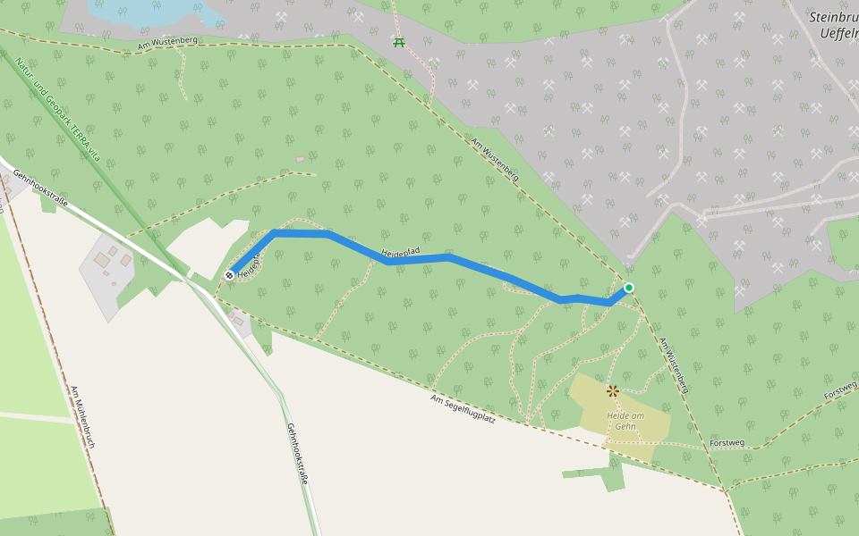 Heidepfad walking route map in Bramsche