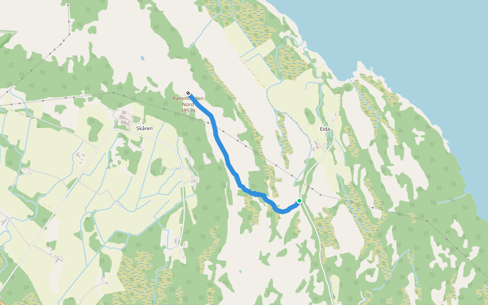 Fjelltrimmen 2011 walking route map in Skomo