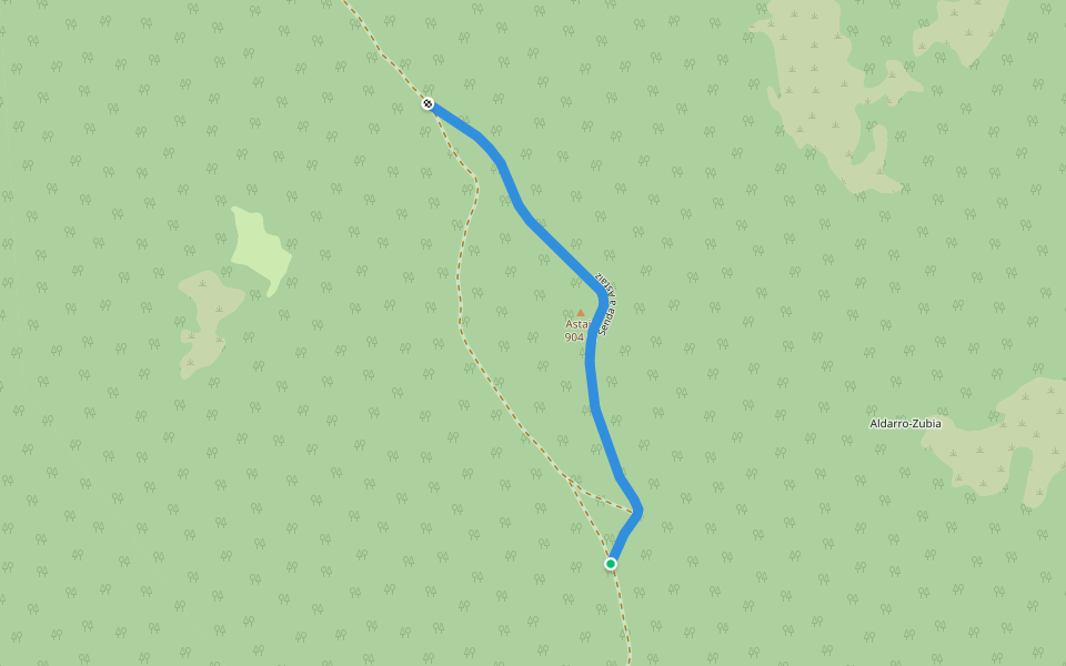 Senda a Astaiz walking route map in Altube