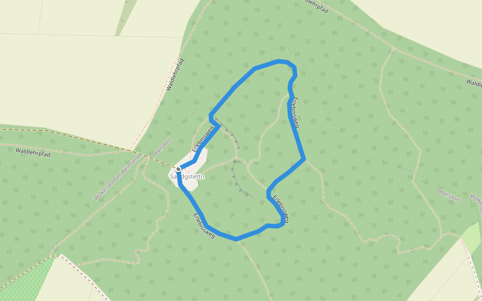 Erlebnisweg walking route map in Wolkersdorf im Weinviertel