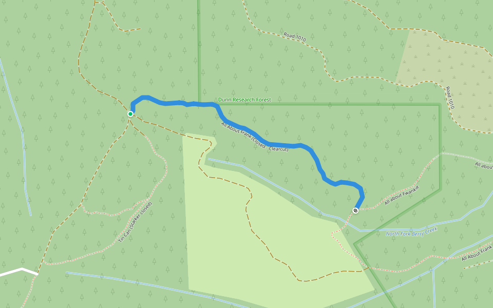 All About Frank (Closed - Clearcut) walking route map in Monmouth