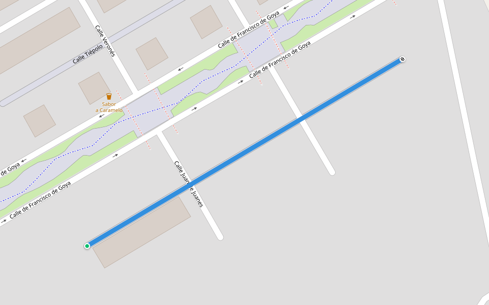 Calle Francisco Herrera walking route map in Seseña