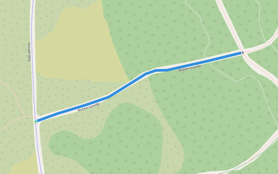 Blokkerspaadje walking route map in Schoorl