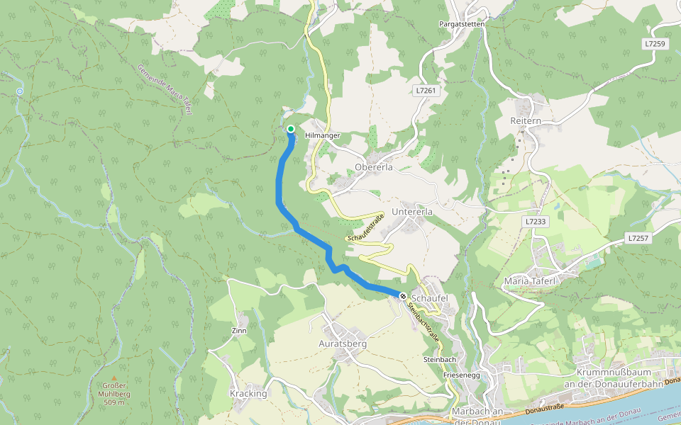 Steinbachklamm 4 walking route map in Hilmanger