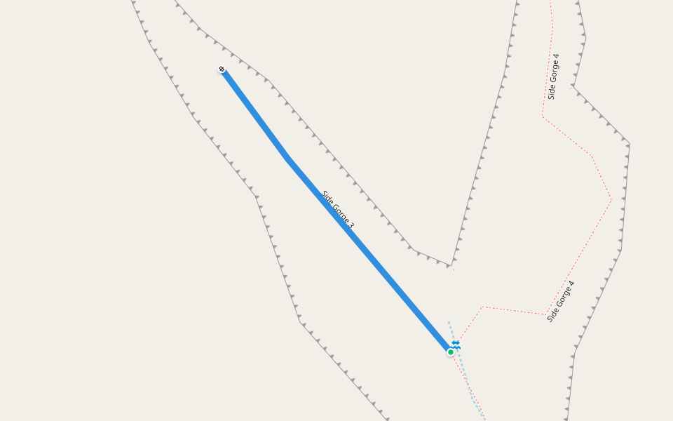 Side Gorge 3 walking route map in Purnululu