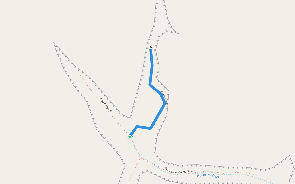 Side Gorge 4 walking route map in Purnululu