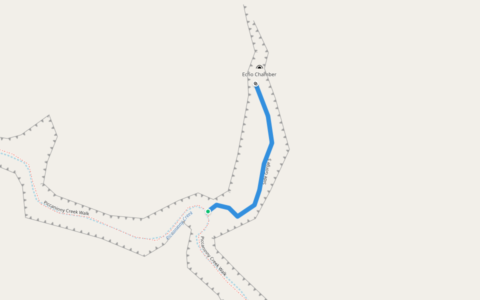 Side Gorge 5 walking route map in Purnululu